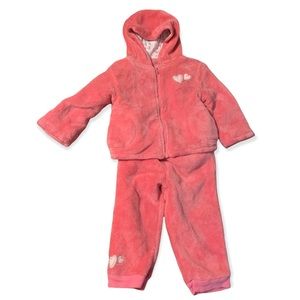 Soft Girls’ Fleece Jacket and Pant Set